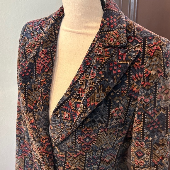 Vintage Multicolor Tapestry Corduroy Blazer - Picture 2 of 8